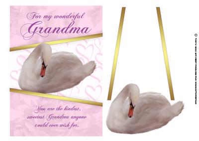 Grandma Swan Birthday Card