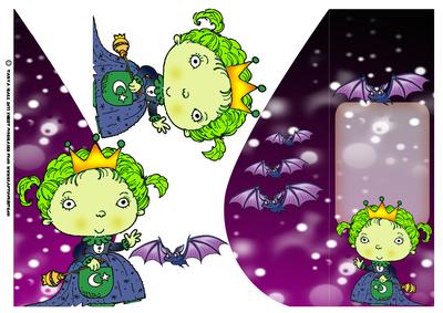Little Princess Scary Halloween Card