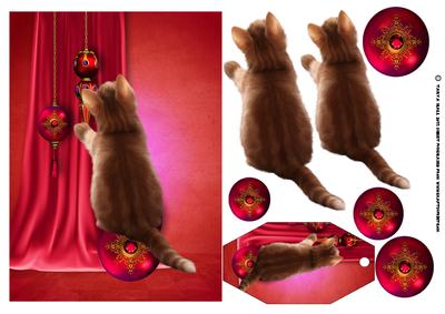 Cute Kittie Holiday Card