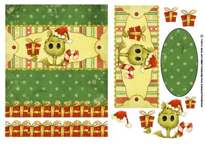 Cute Dragon Christmas Card
