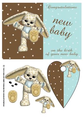 Modern Baby Boy Quick Card and Elements