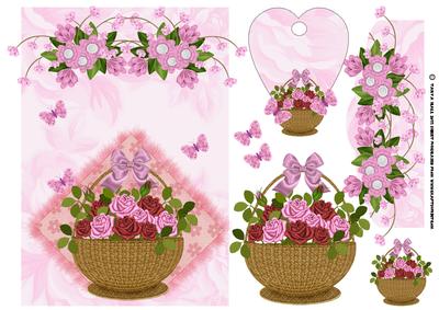 Pretty Floral and Butterfly Card