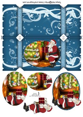 Santa Cracker Shaped Christmas Card