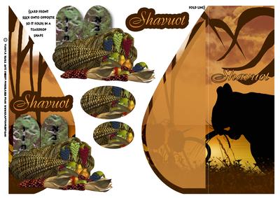 Shavuot Teardrop Greeting Card