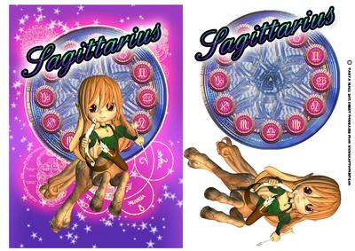 Sagittarius Zodiac Birthday Greeting Card