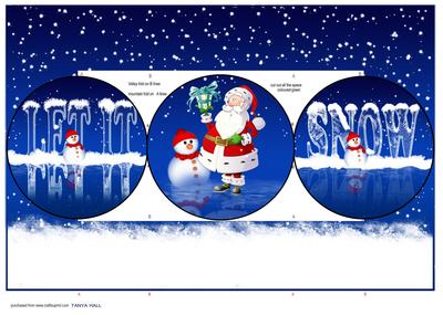 Santa Christmas Tri Shutter Card