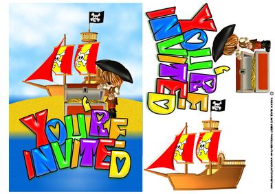 Fun Pirate Invitation Card