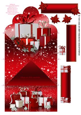 Diamond Top Christmas Card with Gifts
