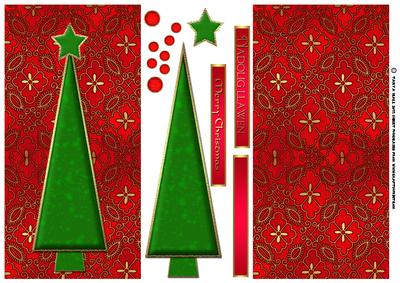 Modern Design Christmas Tree Card