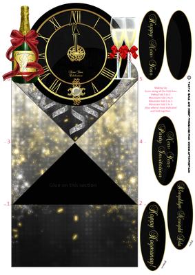 Fun Diamond Top New Year Card