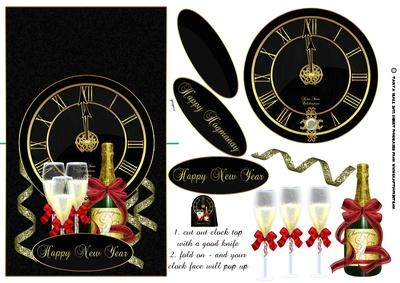 Mini New Year Greeting or Invitation Card
