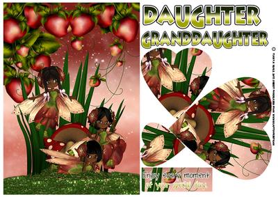 Cute Little Dark Skin Fairies Under Strawberries