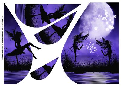 Fantasy Silhouette Teardrop Card