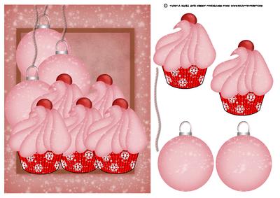Tasty Treat Cupcake Christmas Card Front