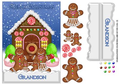 Grandson Gingerbread Christmas Card