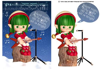 Silent Night Singing Christmas Elf