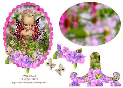Cute Little Fairy Birthday Plate Card and Stand