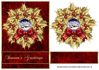 Christmas Quick Card Front in Stylish Red