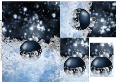 Christmas Quick Card with Ice and Bauble