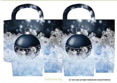 Christmas Gift Bag with Crushed Ice and Bauble