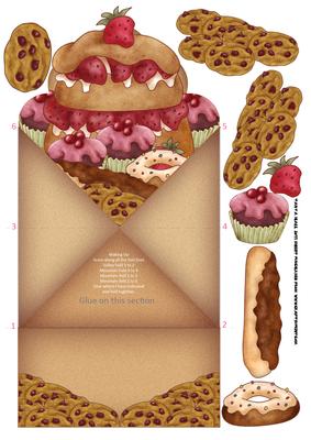 Cakes and Cookies Diamond Shaped Card