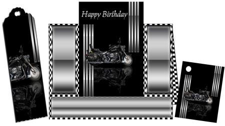 Over the Edge Step Birthday Motrobike Card
