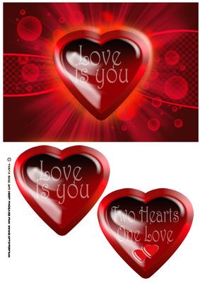 Love and Romance Hearts Card
