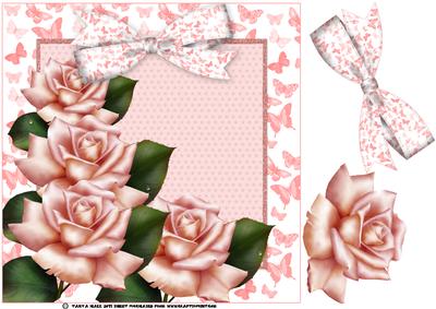 Rose and Butterfly Birthday Card