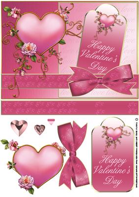 Valentine's Day Heart and Tag Card