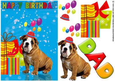 Fun Birthday Greeting Card with Bulldog