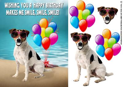 Dog Birthday Card with Lots of Fun