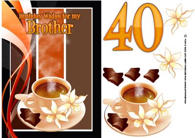 Birthday Greeting Card for Brother with Tea