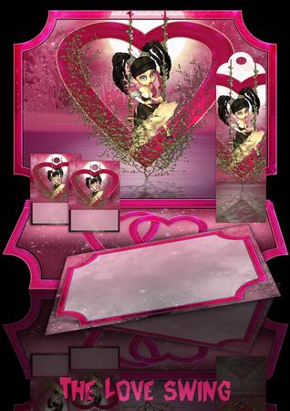 Romance Card the Love Swing Easel