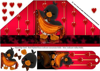 Cute Love Duck Valentine's Love Card