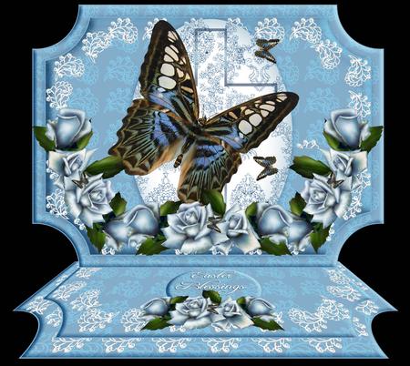 Easter Butterfly Easel Greeting Card
