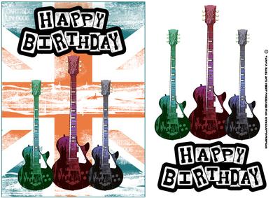 Union Jack Birthday Grunge Card Front