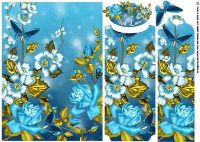 Birthday Bookmark Card with Roses