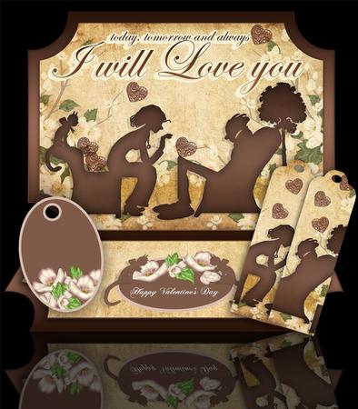 Forever Love Old Fashioned Valentine Easel