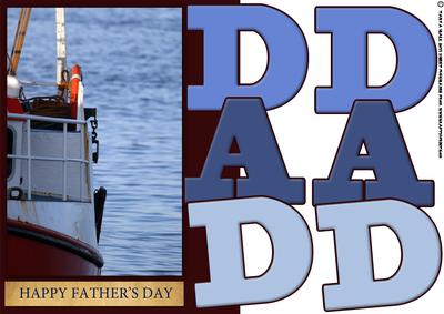 Over the Edge Father's Day Card with Boat