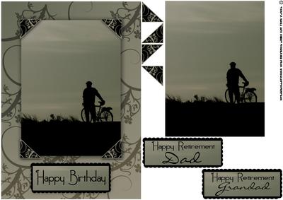 Retirement or Birthday Card Front with Man