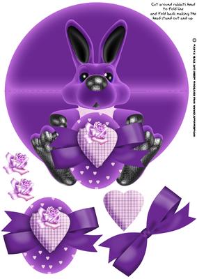 Cute Rabbit Over the Edge Greeting Card
