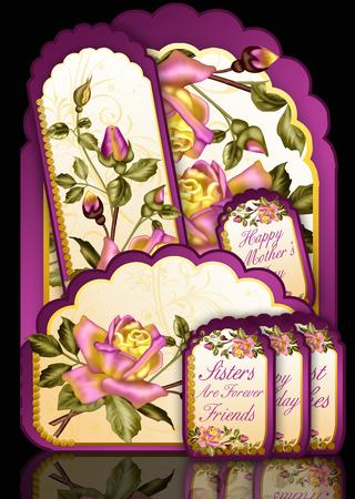 Floral Scallop Pocket Card Kit with Bookmark