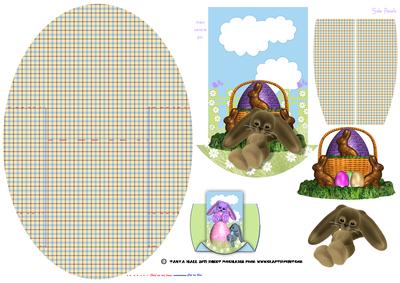 Easter Bunny with Basket Mini Stepper