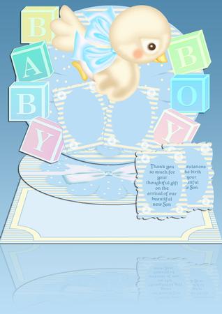 Baby Boy Easel Kit with Envelope