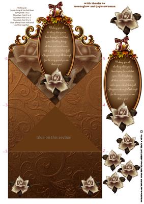 Diamond Top Greeting Card with Roses