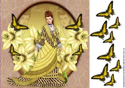 Elegant Lady Greeting Card Front