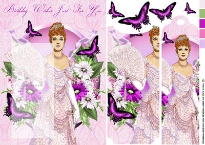 Elegant Lady Bookmark Greeting Card