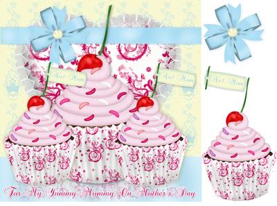Yummy Mummy Mother's Day Cupcake Card