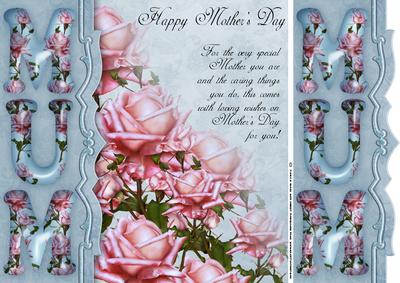 Rose Mother's Day Greeting Card Front