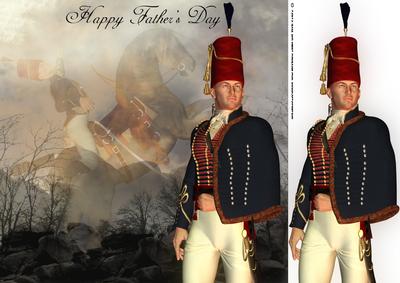 Napoleonic Soldier Father's Day Card Front